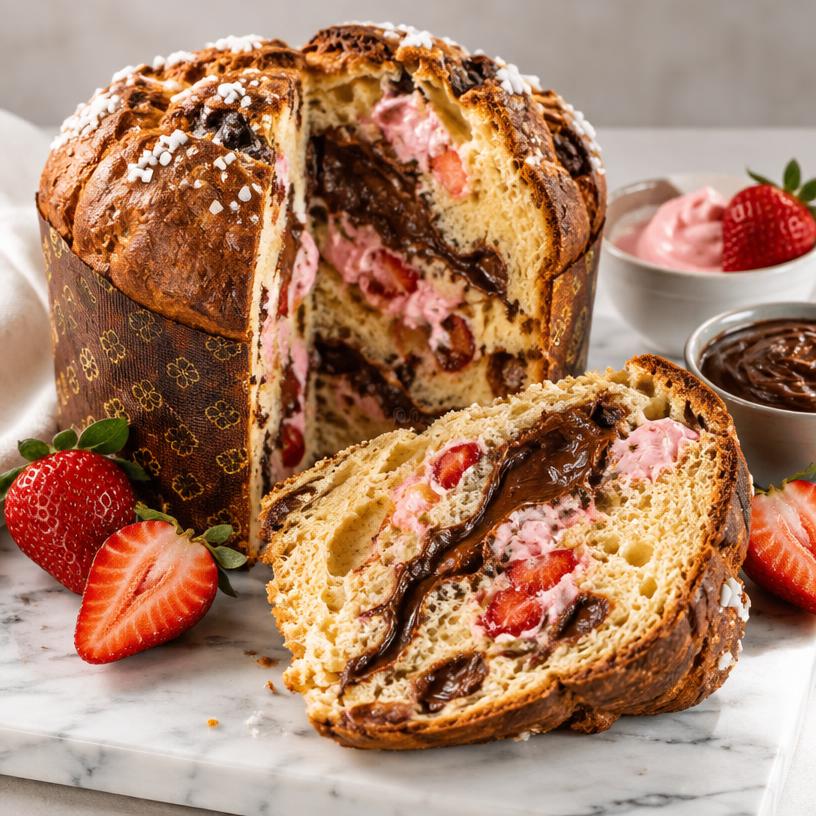 Panetone Morango com chocolate